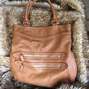 Coco and Carmen brown leather purse